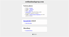 Desktop Screenshot of ordinalmalaprop.com